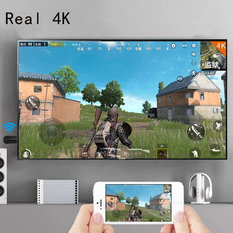 Miracast 4K Tv палка для мобильных игр Pubg HDMI беспроводной DLNA AirPlay зеркало Wifi Дисплей ключ приемник для IOS Android