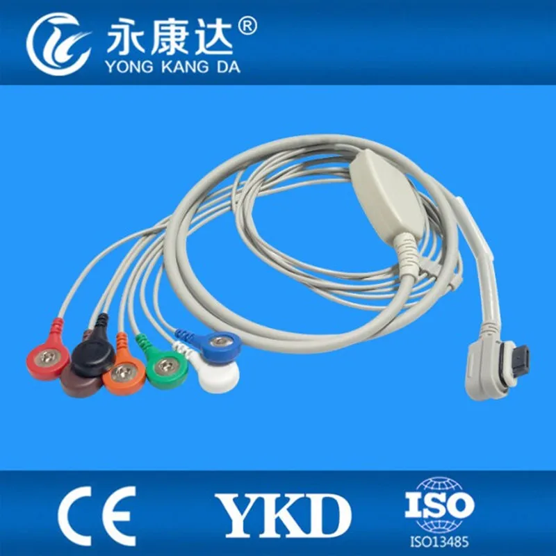 

GE SEER Light 2008594-004 7lead holter ecg cable, snap,AHA