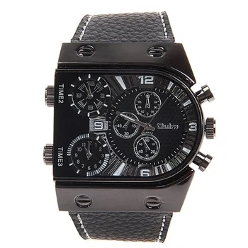 

Brand Oulm Watch Quartz Sports Men Leather Strap Watches Fashion Male Military Wristwatch Running Cool Relojioes Clock Masculino