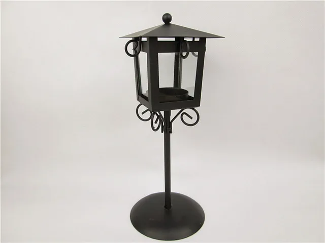 Online 25cm Z Europe Clic Wrought Iron Street Lamp 25cm Z Europe Clic Wrought Iron Street Lamp Candle Holder 1pc Gl Hurricane Candlestick Home Wedding Decor Gift