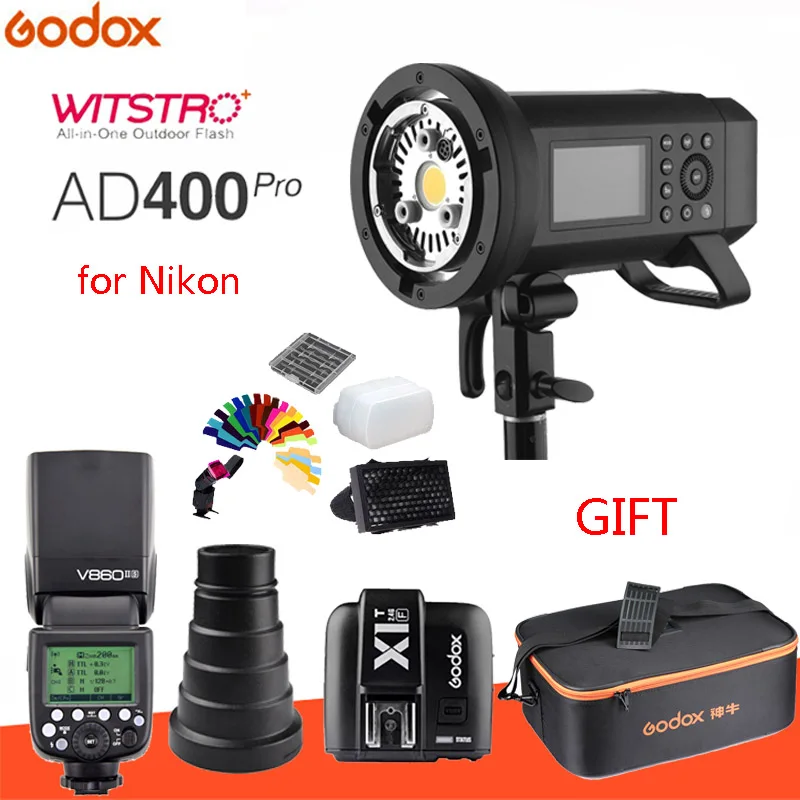 Встроенная Внешняя вспышка Godox AD400Pro WITSTRO литиевая батарея TTL HSS с фотовспышкой