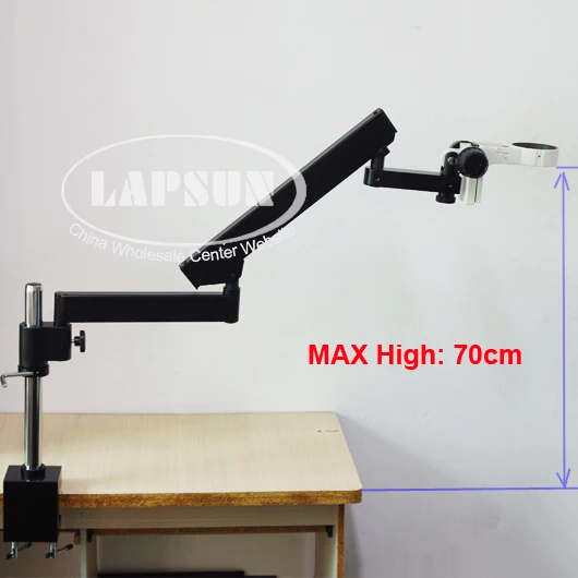 3.5X-90X тринокулярная промышленная инспекция зум стерео микроскоп(SZM7045-T2)+ Длинный рычаг зажим для штатива большой стерео настольная подставка