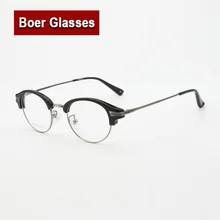 Винтажные Ретро металлические с ацетатными оптическими очками, очки RX, очки с полной оправой, очки по рецепту, оправа для очков#3309