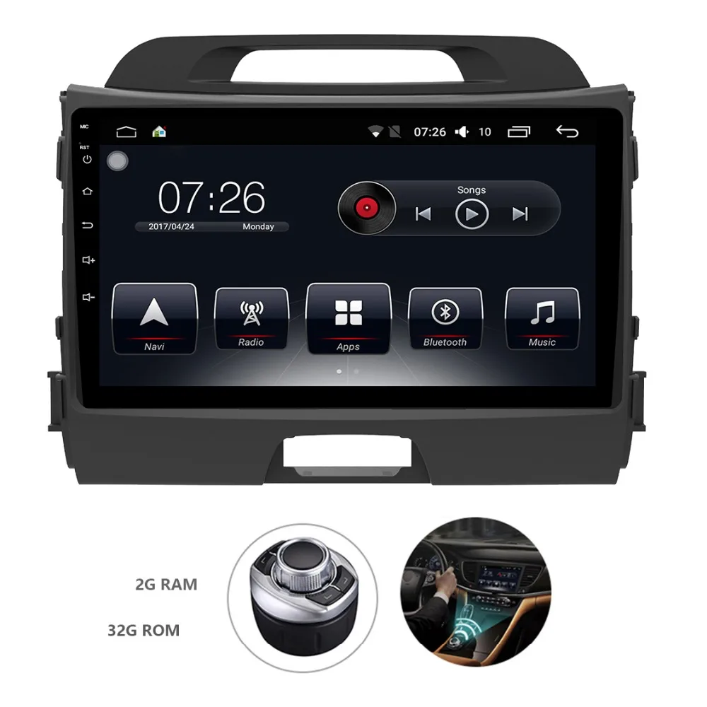 

Android 7.1 2G+32G quad-core car unit car DVD player for Kia Sportage 2014 2011 2012 2013 2015 Gps wifi radio navigation