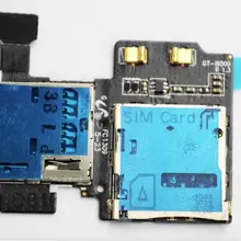 Для samsung Galaxy S4 i9500 SIM держатель для карт памяти и MicroSD считыватель карт памяти Замена контактов 10 шт./лот