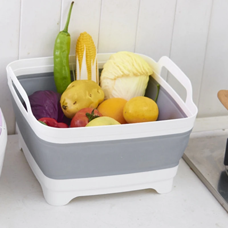 

Collapsible Fruit Vegetable Washing Drain Basket,Multipurpose Kitchen Colander Strainer Shower Storage Rack, Home Kitchen Stor