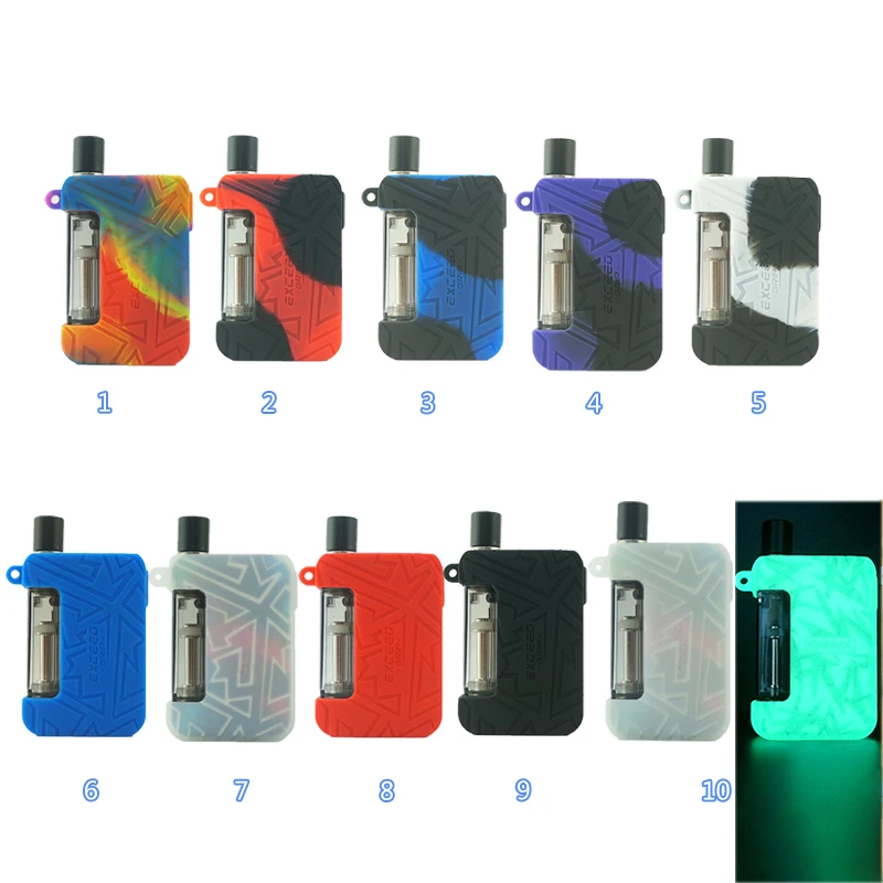 

10pcs Case for Joyetech Exceed Grip Pod System Kit E-cigarette Silicone Texture SKin Cover Sleeve Wrap shell gel