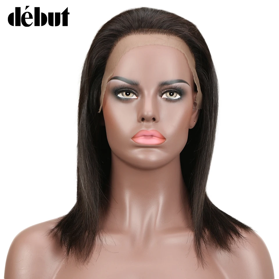 

Debut Hair Indian Straight Lace Front Human Hair Wigs For Women 12 Inch Short Bob Wig Remy Hair Natural Color Free Shipping