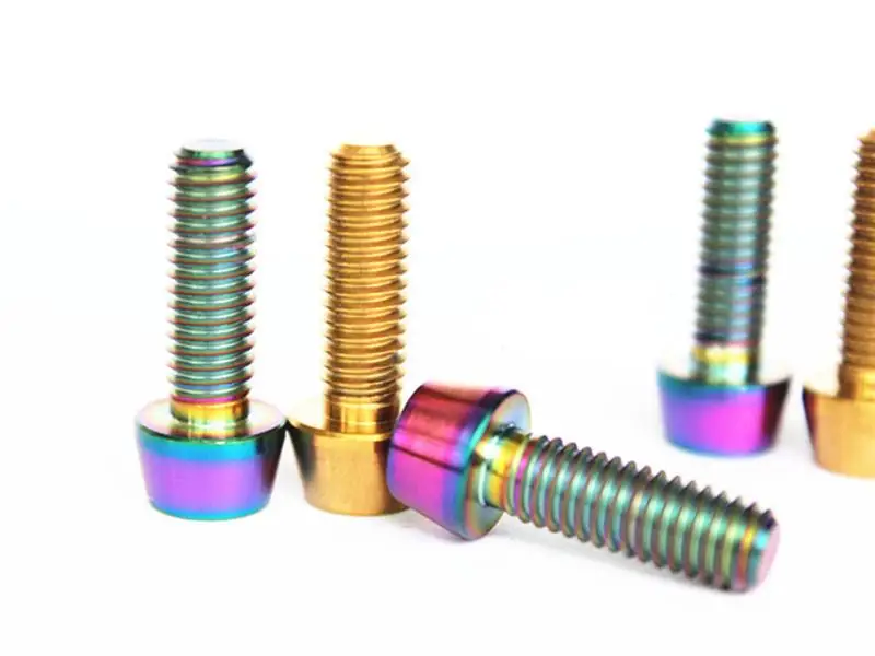 

LOT4 M5x15mm GR5 Titanium Cone head Head Bolts For Bicycle Derailleur Lever