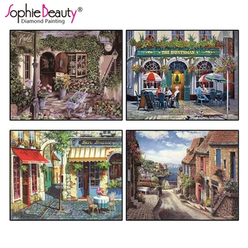 

Sophie Beauty 5D Full Round Diamond Painting Cross Stitch Block Scene Corner Handcraft Embroidery Arts Drawing Needlework Mosaic