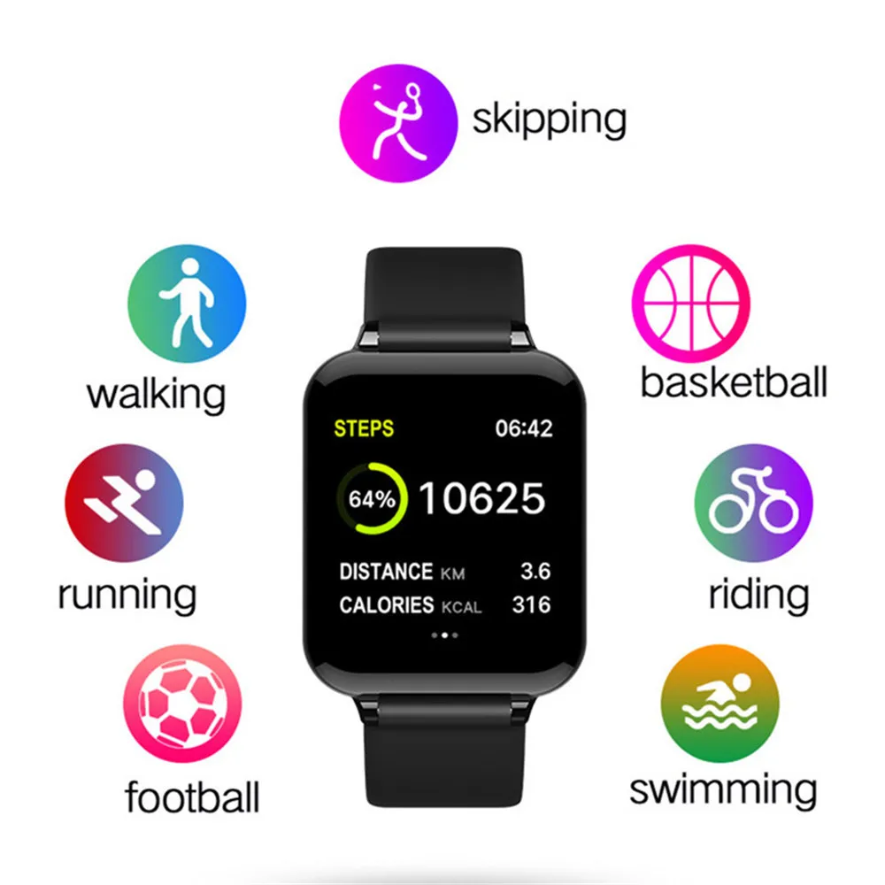 B57 умные часы водонепроницаемые спортивные для iphone телефон Smartwatch монитор сердечного ритма функции кровяного давления для женщин мужчин детей
