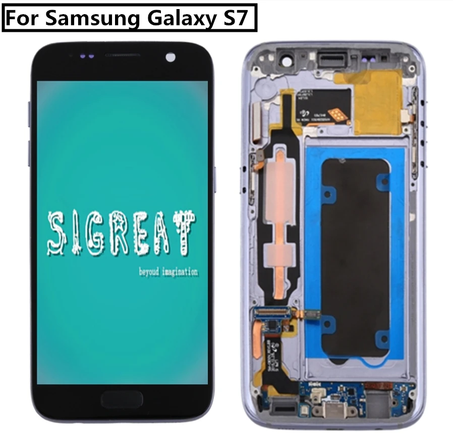 

Repair Parts LCD Display for Samsung Galaxy S7 G930 G930F G930A G930V G930P AMOLED Touch Screen Repair LCDs with Free Tape