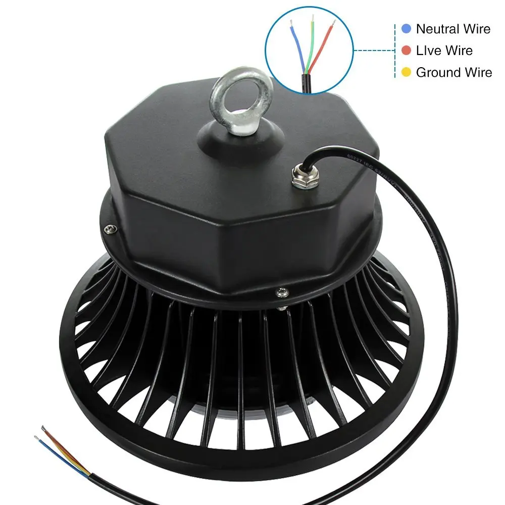 100 Watt LED High Bay UFO Lights-10000lm Warm White High Bay UFO Lights-Smaller and more efficient - Wide Voltage Range Warehouse LED Lights - LED High Bay Lighting - High Bay LED Lights (5)