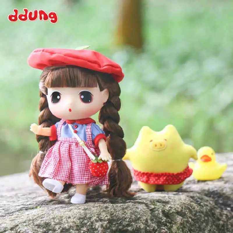 

Ddung Doll Pastoral Style Limited Edition 18cm Genuine Korean Change Dressing Dolls BJD Lovely Girl Present Gift Collection