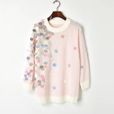 ladies baby pink jumpers