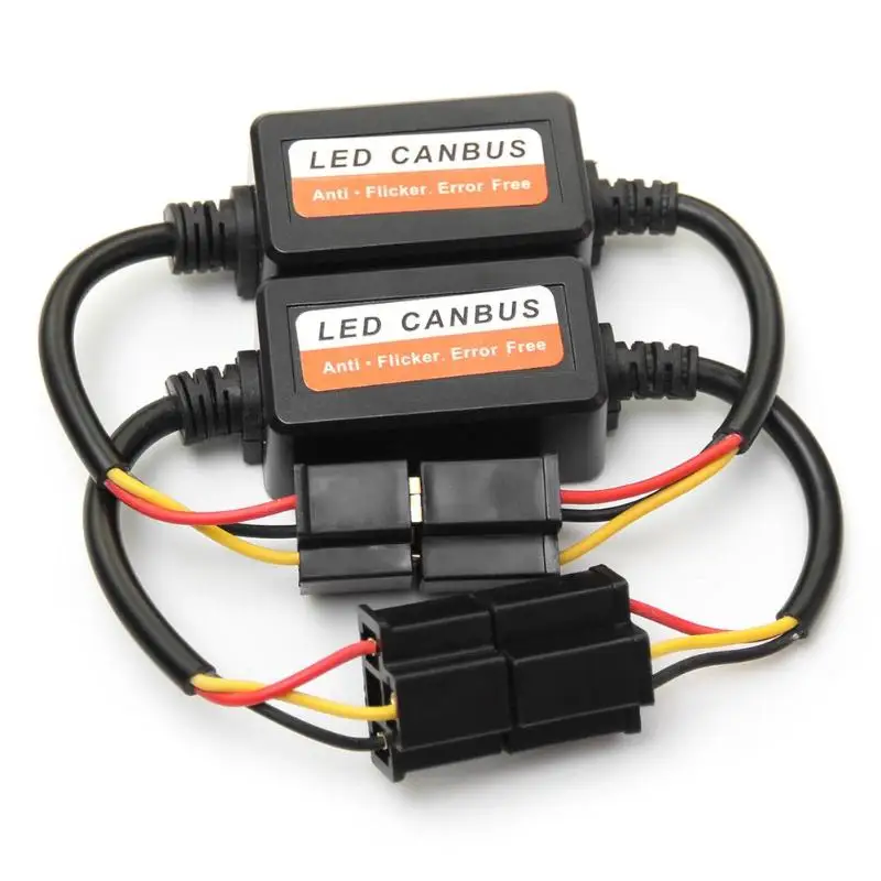 1 пара H4 светодиодные фары Canbus декодеры ошибок матовые резистора Flash компенсатор для внедорожник Противотуманные огни адаптер анти-мерцание