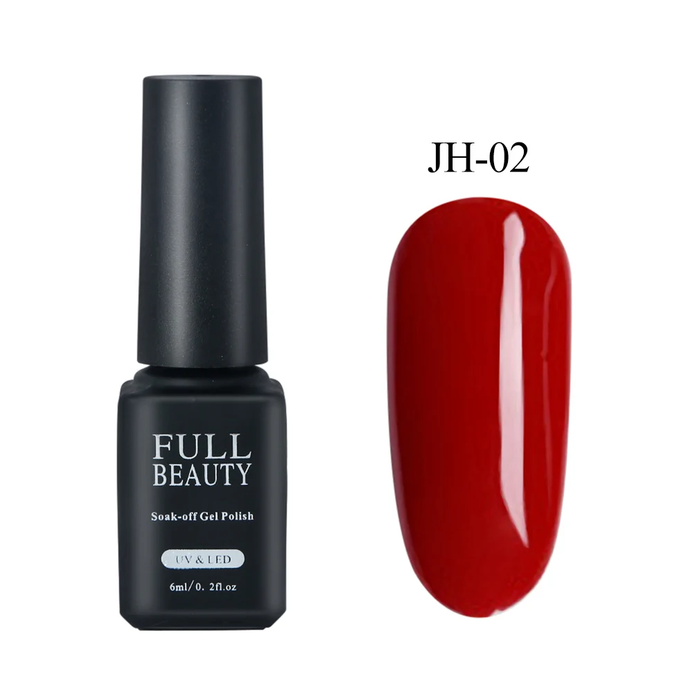 6 мл красный лак, Гель-лак для ногтей, серия винно-красного цвета, лак для ногтей, УФ-гель, долговечный, сделай сам, салонный набор, маникюрный LYJH01-12 - Цвет: JH02