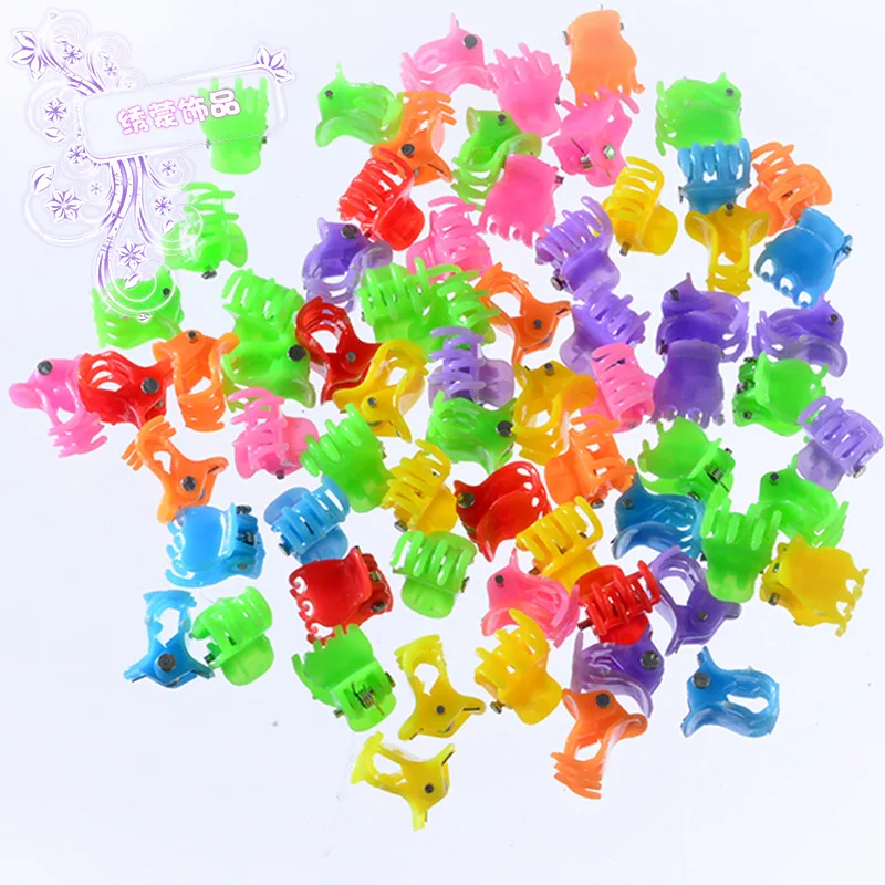 30PCS/Lot New Small Plastic Hair Clips Claws Mini Clamps Fashion Girls Crab Hair Claw Gifts Children Hairpin Hair Accessories