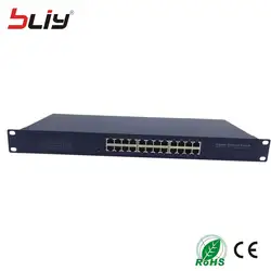 24 порта концентратор коммутатор gigabit ethernet с 24 RJ45 UTP Port unmanaged уровня 2 etherent Switcher концентратор цена для 19" шасси