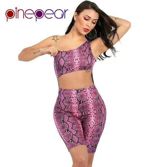 snake print one shoulder jumpsuit