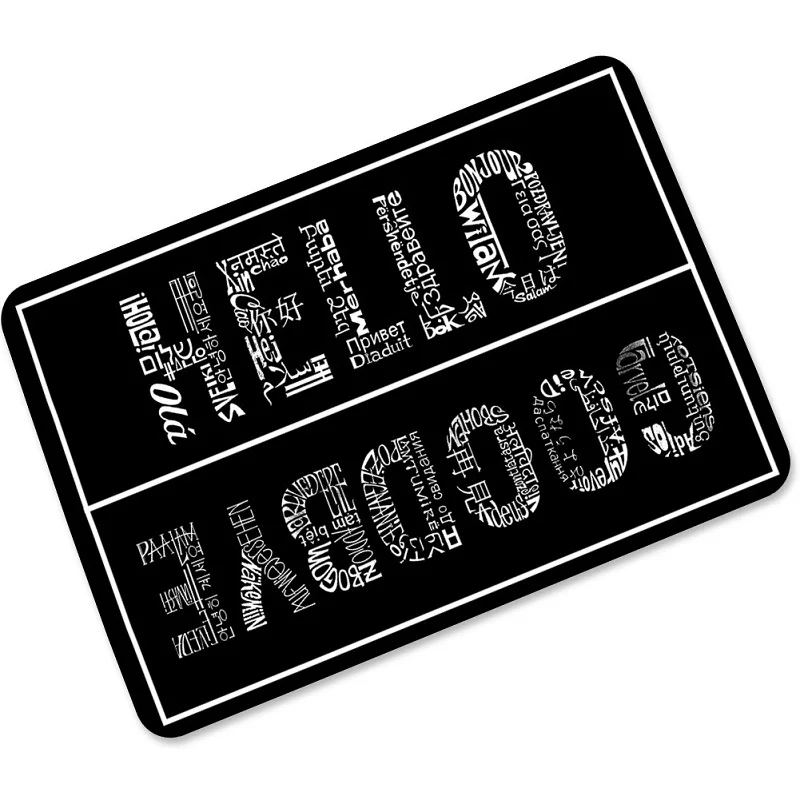 Индивидуальные коврики с надписью Hello bye забавные для входа прихожей ванной