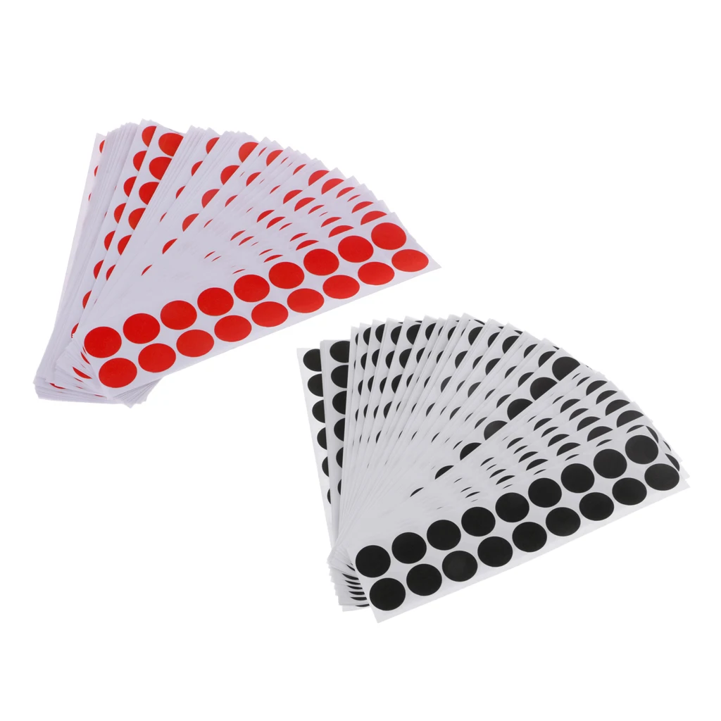 

900pcs Paper Self Adhesive Target Paster, Shooting Splatter Stickers Patches Black/Red Color 0.8'' Hunting Tool
