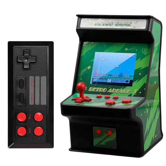 Двух игроков Ретро аркадная игра bittboy игры 8-битный игровой автомат Встроенный 256 игровая консоль мини Портативный портативная игровая приставка в подарок для детей игрушки - Цвет: Серый