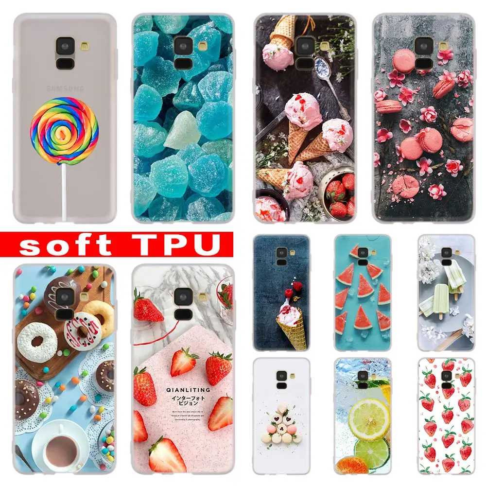 Fruit sugar ice strawberry Case For Samsung Galaxy A12/A20/A51/A70/A20s/A21s/A32/A50/A50s/A42/A52/A72 5G A8 A7 A6 2018 Cover | Мобильные