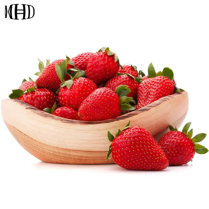 Полный Круглый DIY Алмазная вышивка клубники картина 3D фрукты Кристалл