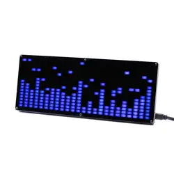 DIY светодиодный цифровой дисплей музыкального спектра комплект СКМ светодиодный модуль люкс 16 рядов 24 колонки 384 однокристальный