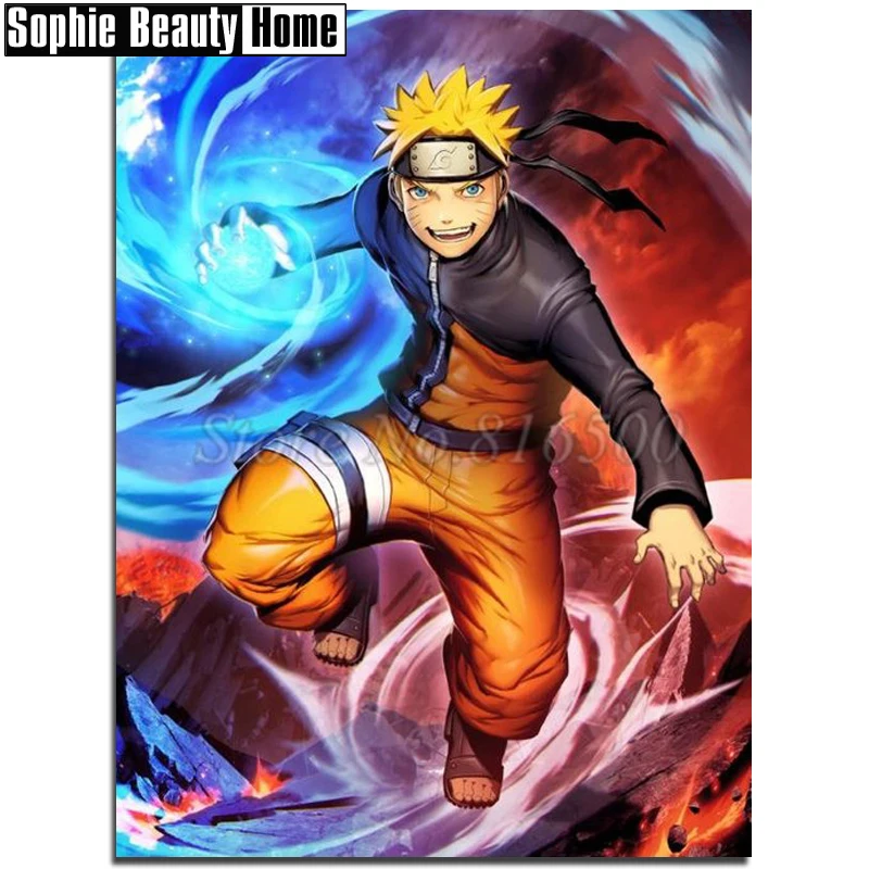 

DIY 5D Diamond Mosaic Cartoon Naruto Handmade Diamond Painting Cross Stitch Kits Rhinestones Diamond Embroidery Pattern 189074