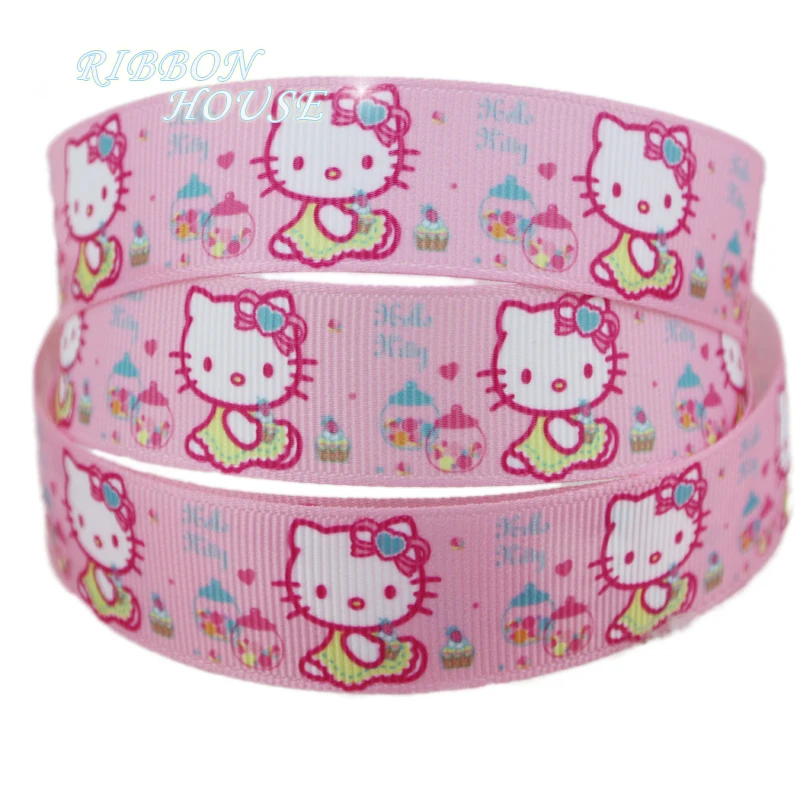Buy 22mm Pale Pink printed grosgrain ribbon colored