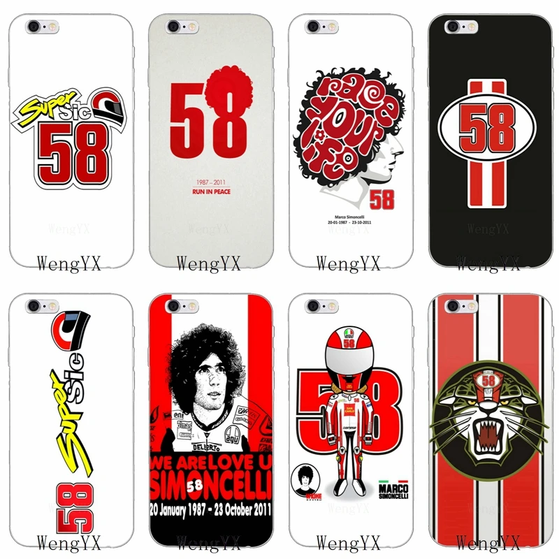 

Marco Simoncelli logo 58 Slim silicone Soft phone case For iPhone 4 4s 5 5s 5c SE 6 6s plus 7 7plus 8 8plus X