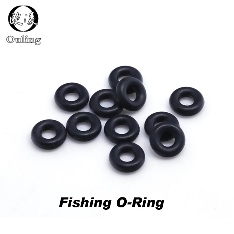 

100pcs fishing O-ring Rubber Opening Swivel Solid Connector buffer Rings O Shaped Ring Rubber Ring Fishing tackle accessories