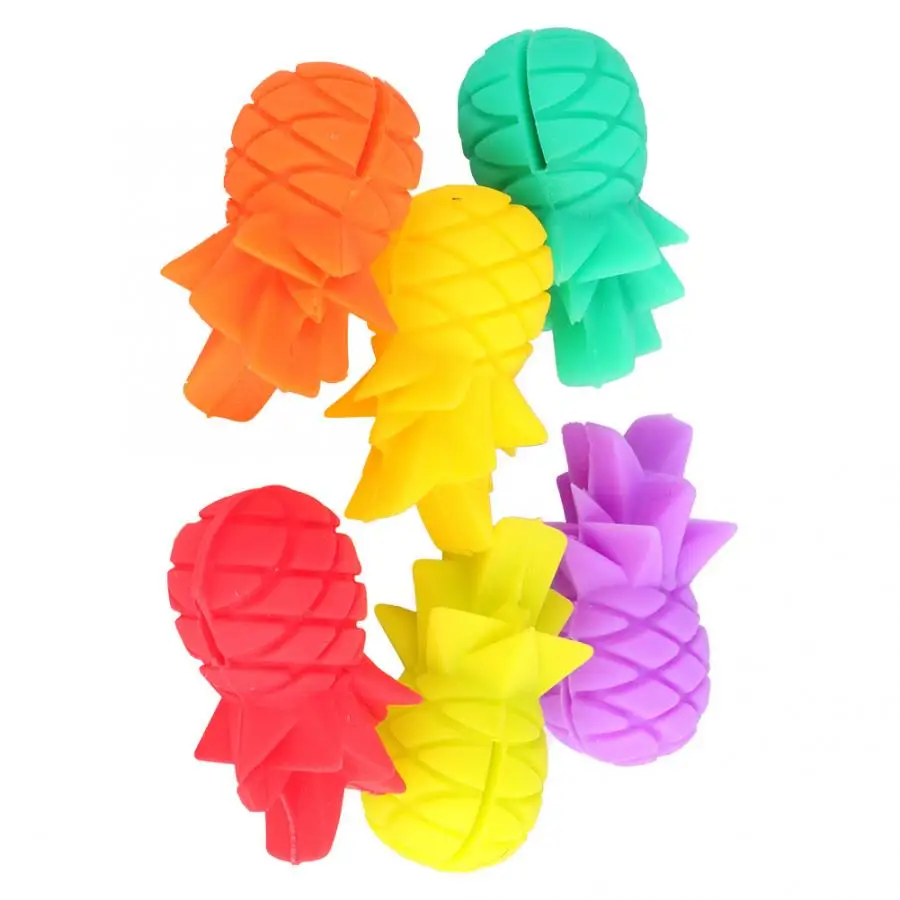 

Scrapbooking Child Toy Stickers 6pcs Silicone Glass Wine Label Multi Color Recognizer Tea Mug Cup Marker Bottle