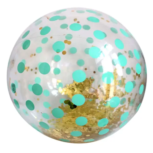 glitter filled beach ball
