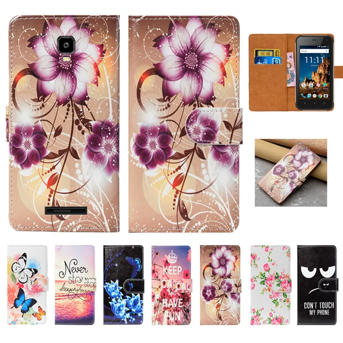 

For Senseit R500 Case High Quality Pu Leather 4.7" Print Flip Wallet Case Back Cover Book Case For Senseit R500 Cases