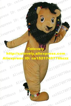Pretty Brown Lion Lioness Simbalion Leone Simba Mascot Costume With Long Black Fur Yellow Skin Hands No.4325 Free Ship | Тематическая