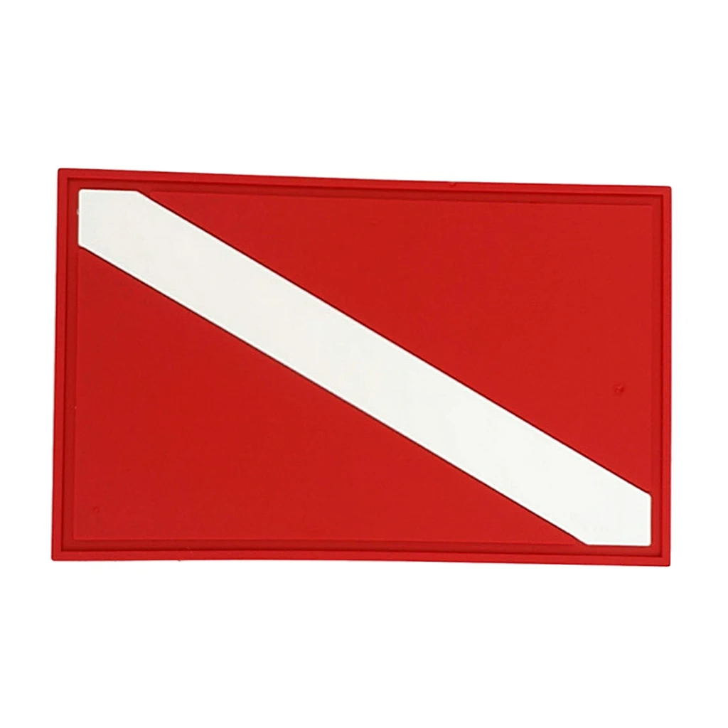 1 Piece 8x5 cm Deluxe PVC Scuba Diving Dive Flag Patch Diver Down Safety Marker Flag Badge 