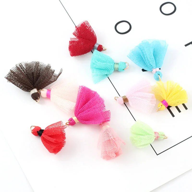 18PCS 2.5CM Polyester Tassel For Keychain Cellphone Straps Full Tassels Fringe DIY Jewelry Charms jewelry accessories