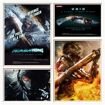 

Metal Gear Rising Posters Movie Wall Stickers White Coated Paper PrintsClear Image Home Decoration Livingroom