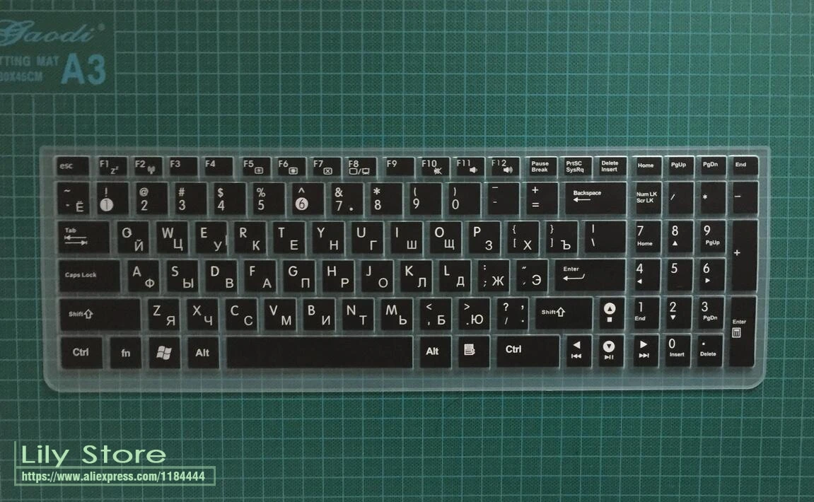Защитная крышка для клавиатуры ноутбука на русском языке 15 6 17 3 дюйма Asus notebook F G K N