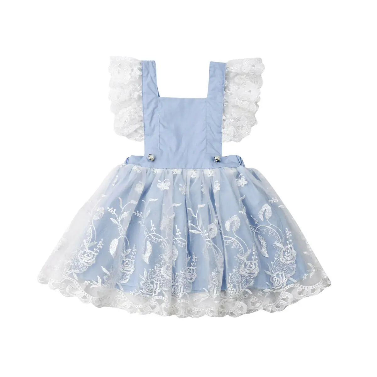 

Princess Kids Baby Girl Dress Lace Floral Tutu Formal Pageant Party Sundress Clothes 6M-5Y