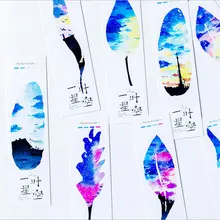 30 шт./кор. креативные листья звездное небо Бумага Закладка милые закладки держатель книги сообщение граффити DIY школьные принадлежности papelaria