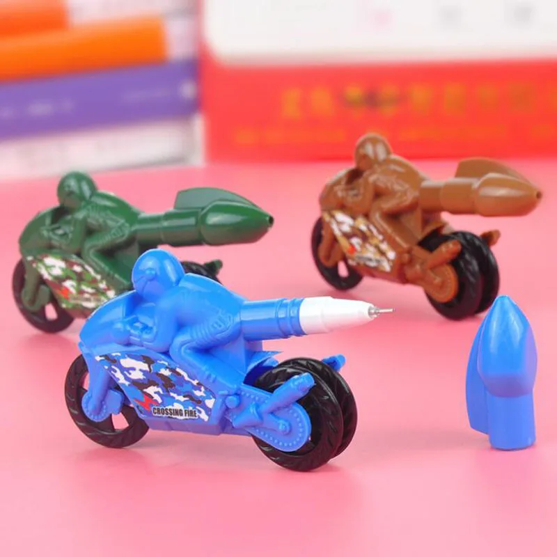 

2pc Kawaii Realistic Racing Gel Pen School Supplies Korean Stationery Cartoon Toy Motorcycle Pen For School Office Black Ink Pen