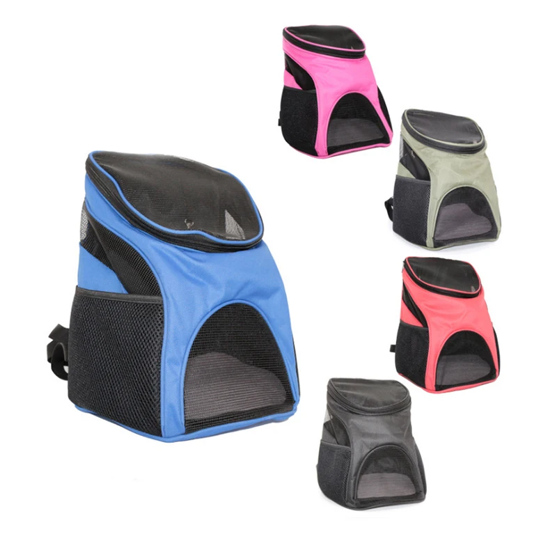 Portable Pet Dog Cat Travel Carrier Bag Breathable Mesh Outdoor Double Shoulder Backpacks Pet
