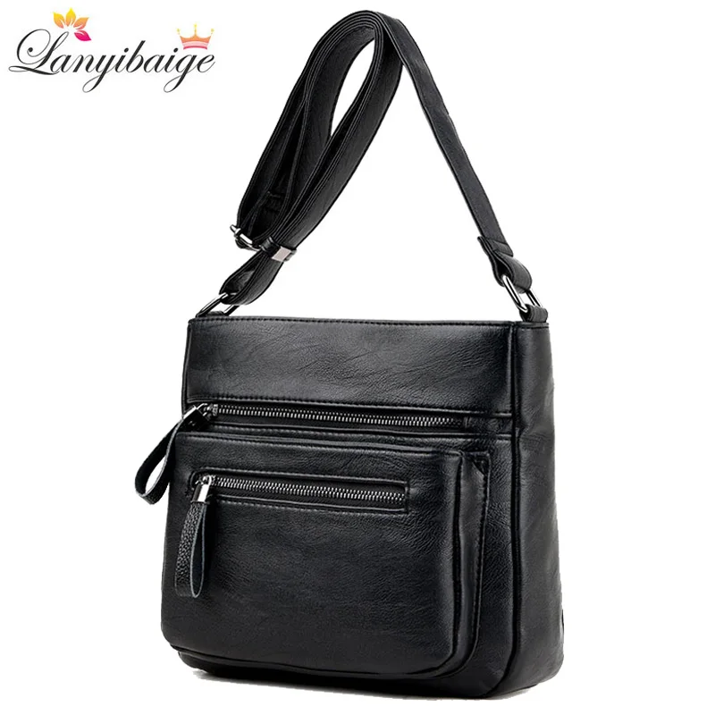  Fashion Women High Quality Leather Crossbody Bags 2018 Luxury Female Designer Shoulder Bag Leisure  - 32957267876