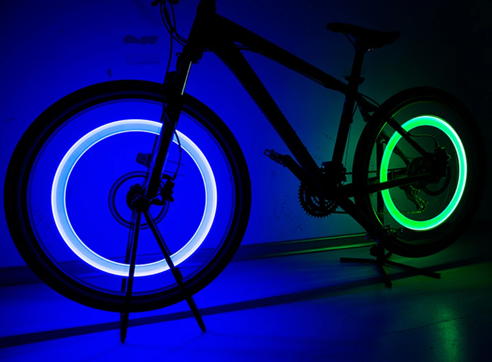 Clearance Waterproof LED Bicycle Light Tire Valve Bike Light Riding Sport Spoke Safety Warning Light Outdoor Wheel Light bike Accessories 17