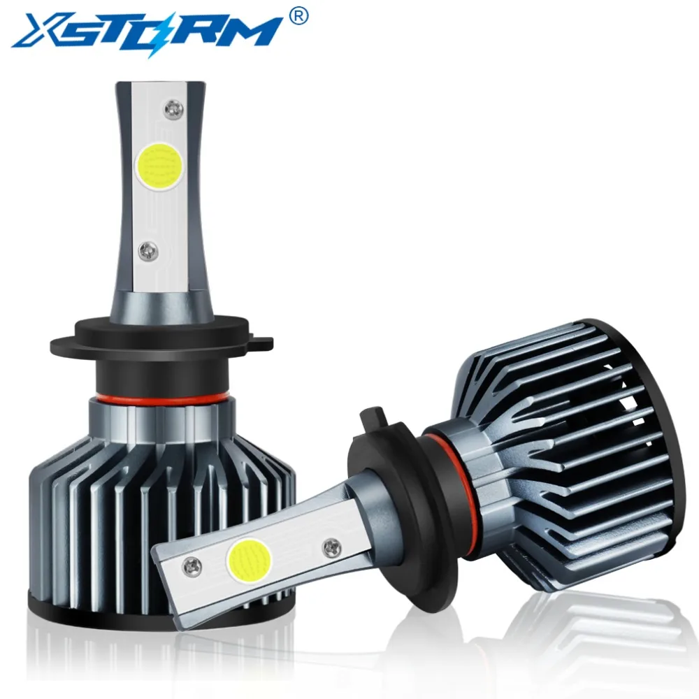 XSTORM H4 H7 LED H1 H3 H8 H11 HB4 9006 HB3 9005 H27 COB Автомобильные светодиодные лампы фар 72 Вт 8000LM 6000K