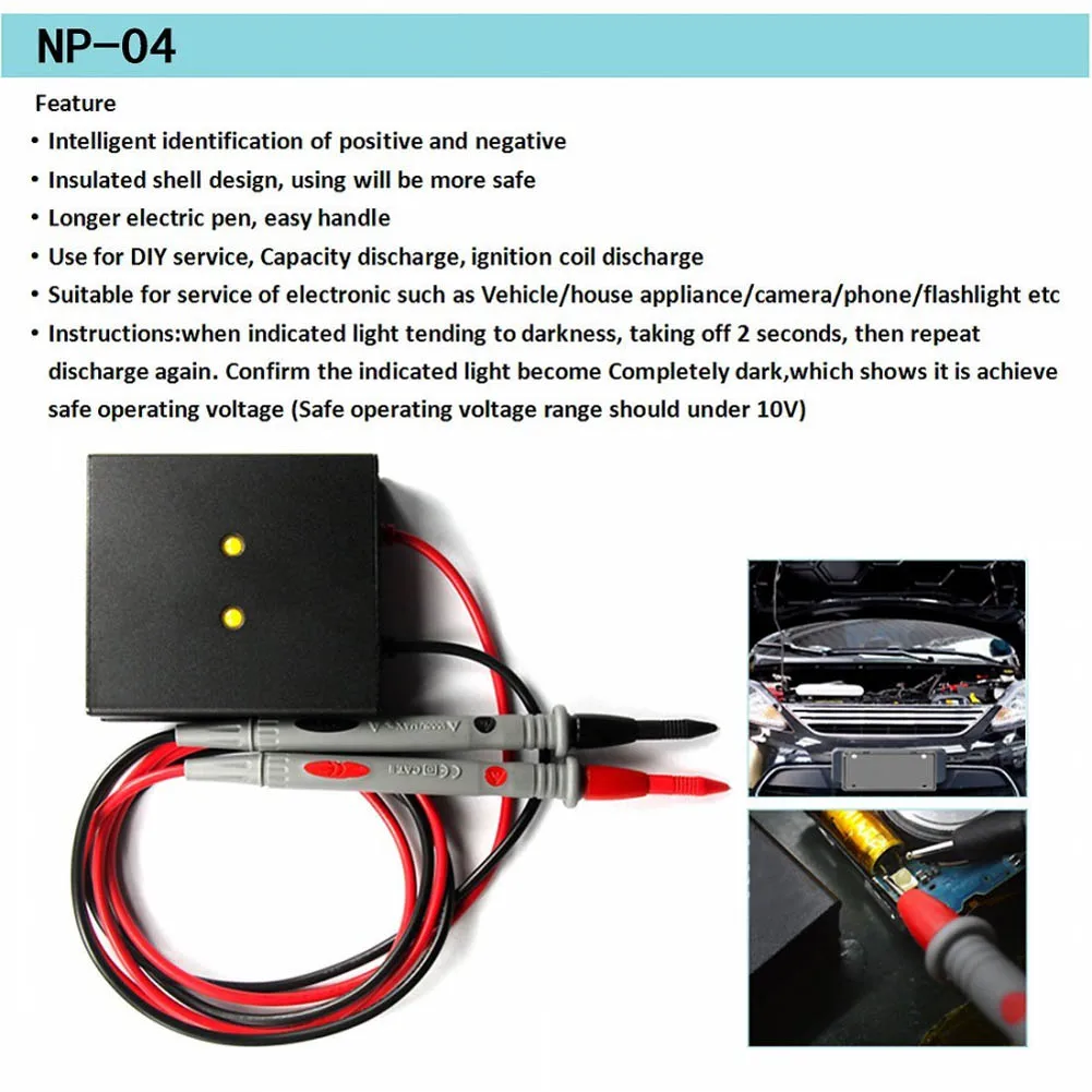 

Sparkpen Battery Capacitor Discharge Pen +LED Light 4RD Pen Discharger Protection @8 JDH99